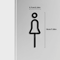 Brass Toilet Sign Plate For Washroom Bathroom Door Labeling 4