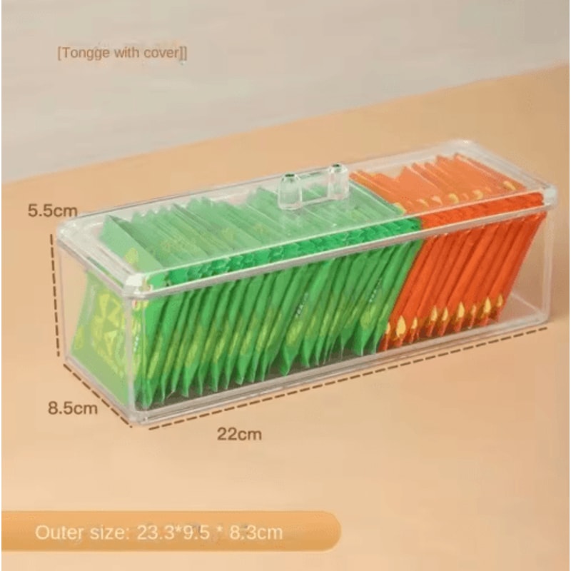 Clear Acrylic Tea Bag Organizer For Kitchen Pantry Storage 6