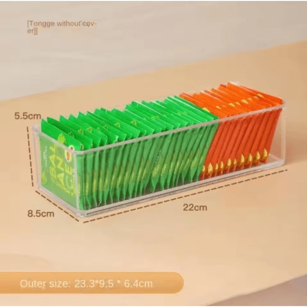 Clear Acrylic Tea Bag Organizer For Kitchen Pantry Storage 7