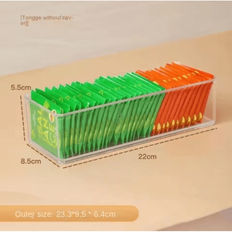 Clear Acrylic Tea Bag Organizer For Kitchen Pantry Storage 7