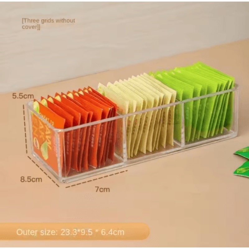 Clear Acrylic Tea Bag Organizer For Kitchen Pantry Storage 0