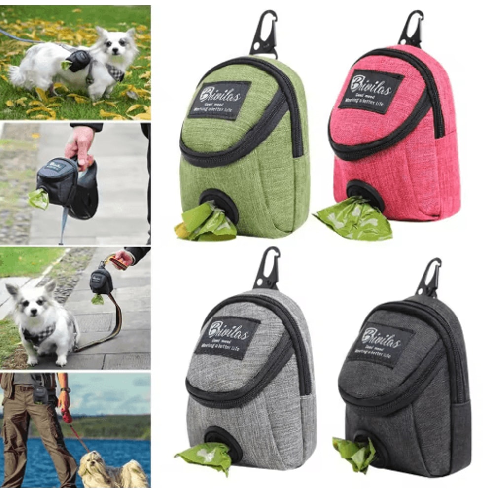 Portable Dog Treat Training Pouch With Poop Bag Dispenser 10