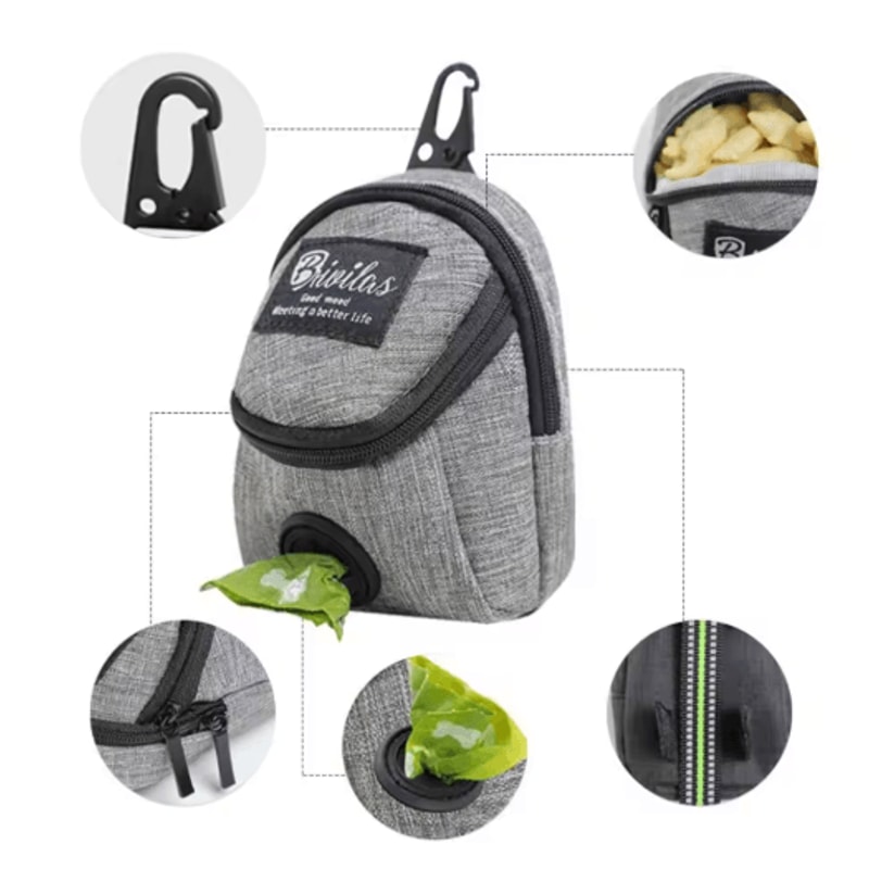 Portable Dog Treat Training Pouch With Poop Bag Dispenser 8