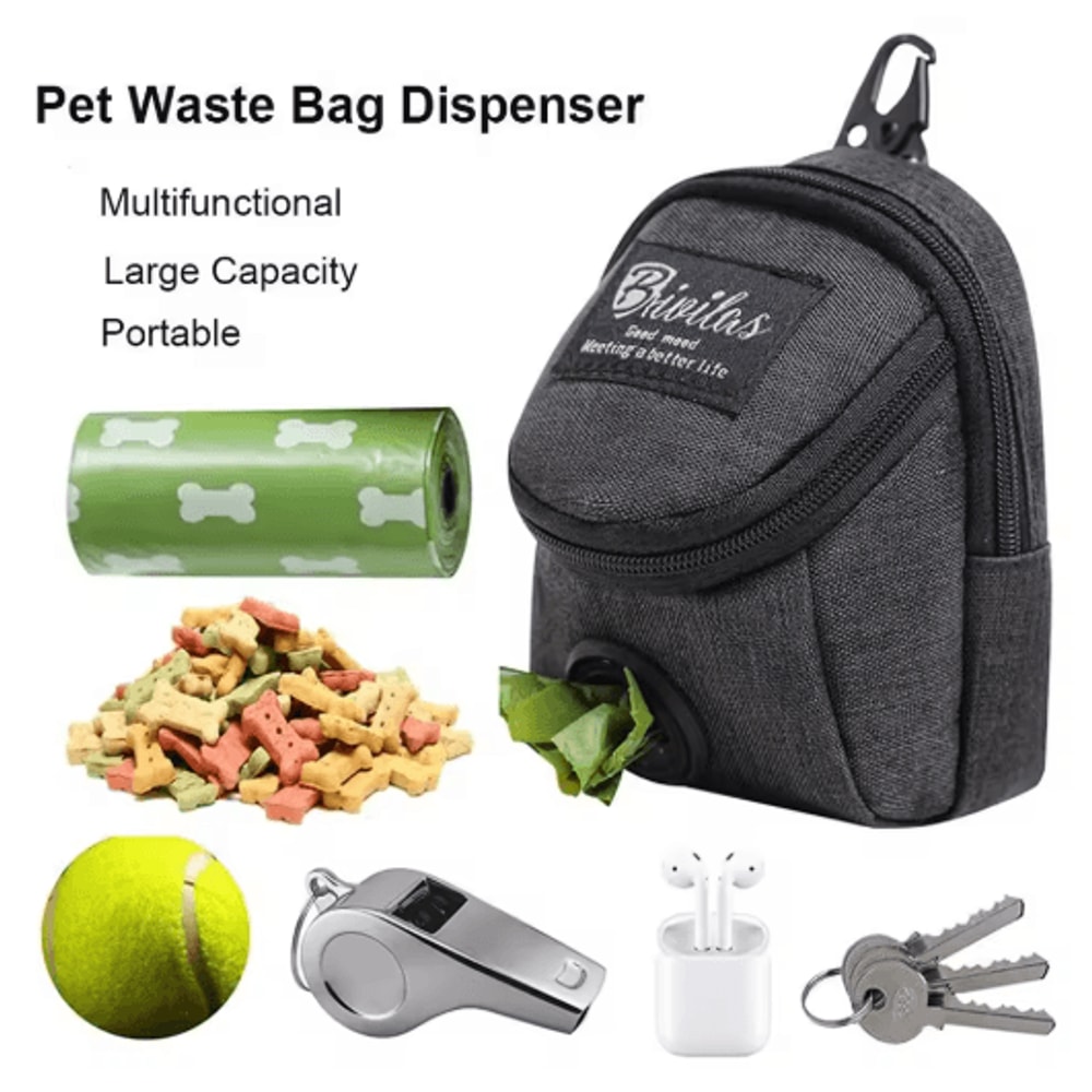 Portable Dog Treat Training Pouch With Poop Bag Dispenser 0
