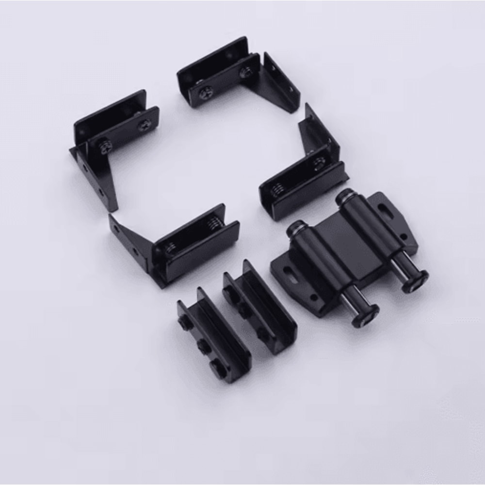 2PCS Zinc Alloy Glass Door Hinges For Wine Cabinets Glass Doors 1