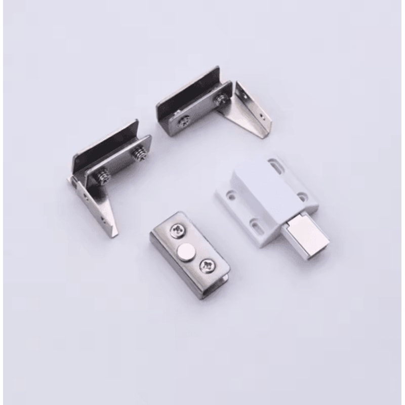 2PCS Zinc Alloy Glass Door Hinges For Wine Cabinets Glass Doors 4