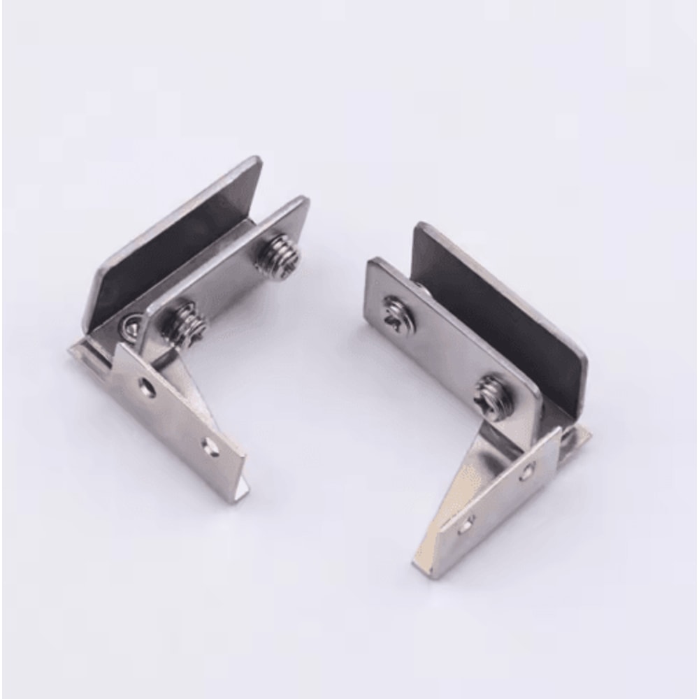 2PCS Zinc Alloy Glass Door Hinges For Wine Cabinets Glass Doors 6