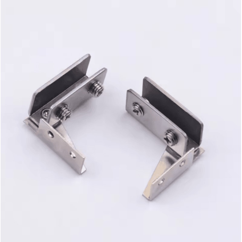 2PCS Zinc Alloy Glass Door Hinges For Wine Cabinets Glass Doors 6