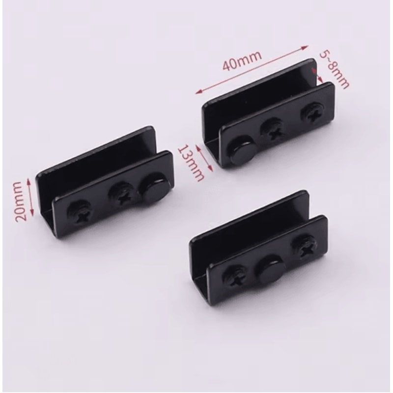 2PCS Zinc Alloy Glass Door Hinges For Wine Cabinets Glass Doors 9