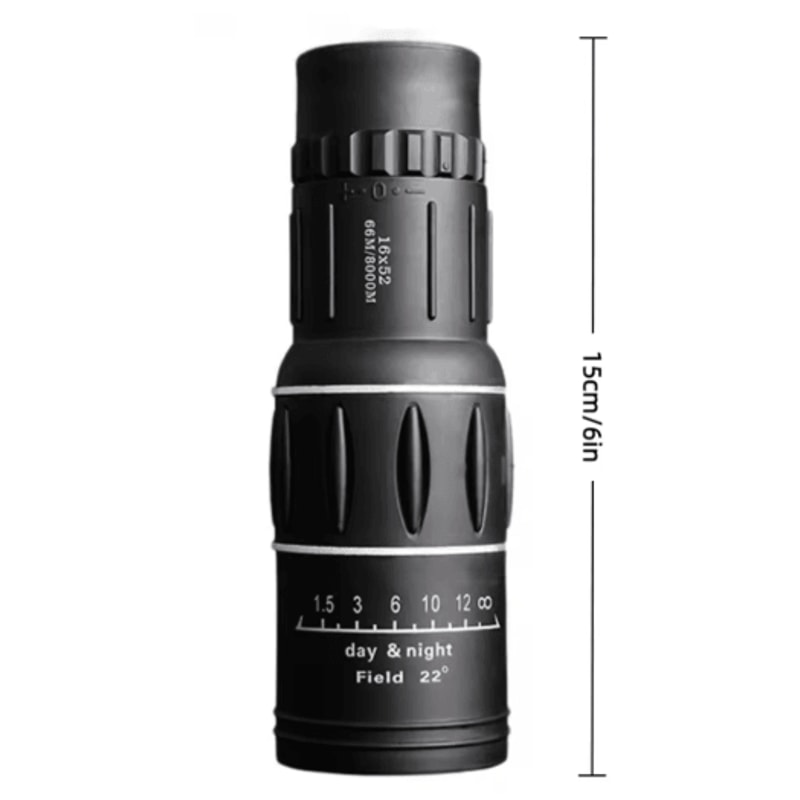 16x52 HighPower Monocular Telescope With Dual Focus LongRange Zoom 4
