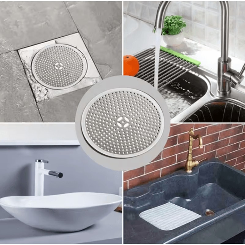 Stainless Steel Shower Drain Hair Catcher Sink Strainer Filter 5