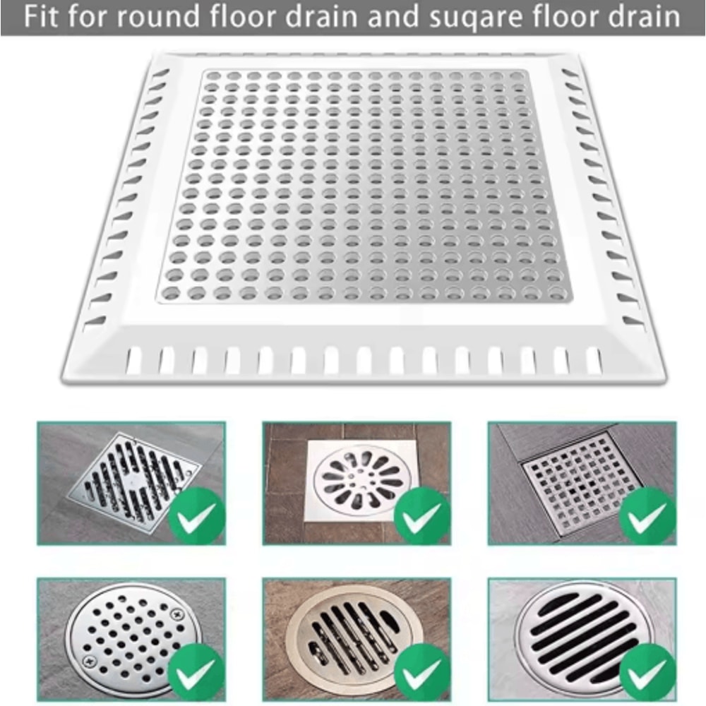 Stainless Steel Shower Drain Hair Catcher Sink Strainer Filter 6