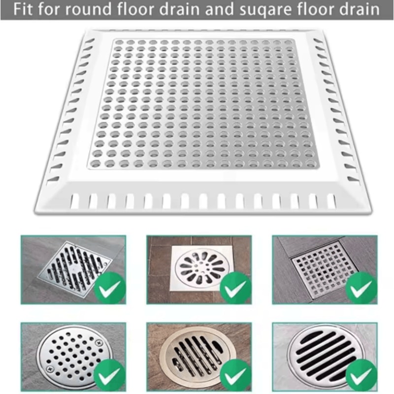 Stainless Steel Shower Drain Hair Catcher Sink Strainer Filter 6