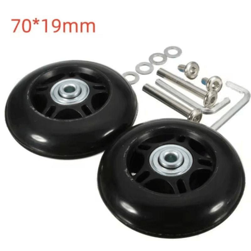 Silent Replacement Luggage Wheels Repair Kit With Axles Screws 1