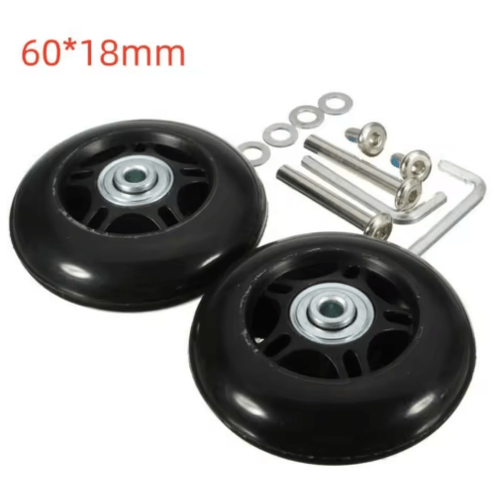Silent Replacement Luggage Wheels Repair Kit With Axles Screws 2