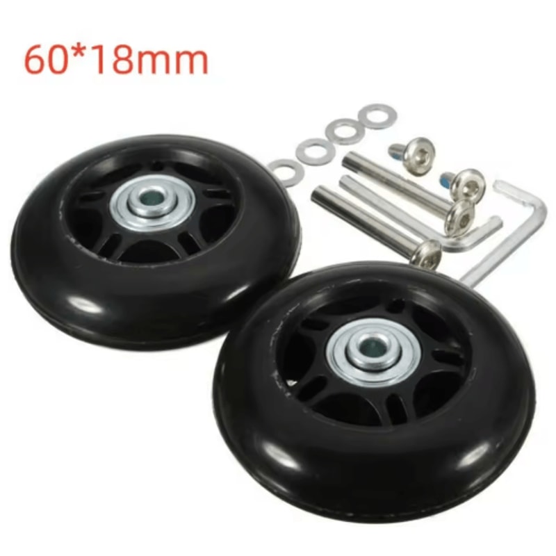 Silent Replacement Luggage Wheels Repair Kit With Axles Screws 2