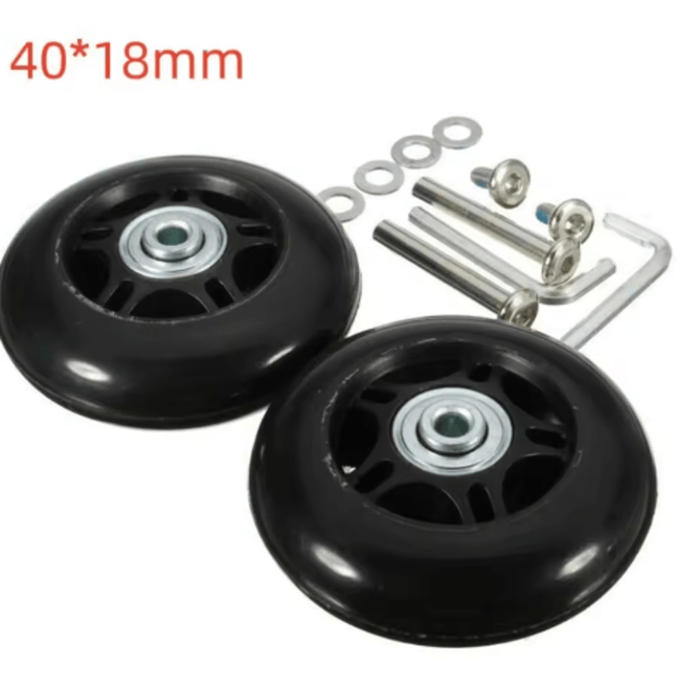 Silent Replacement Luggage Wheels Repair Kit With Axles Screws 5