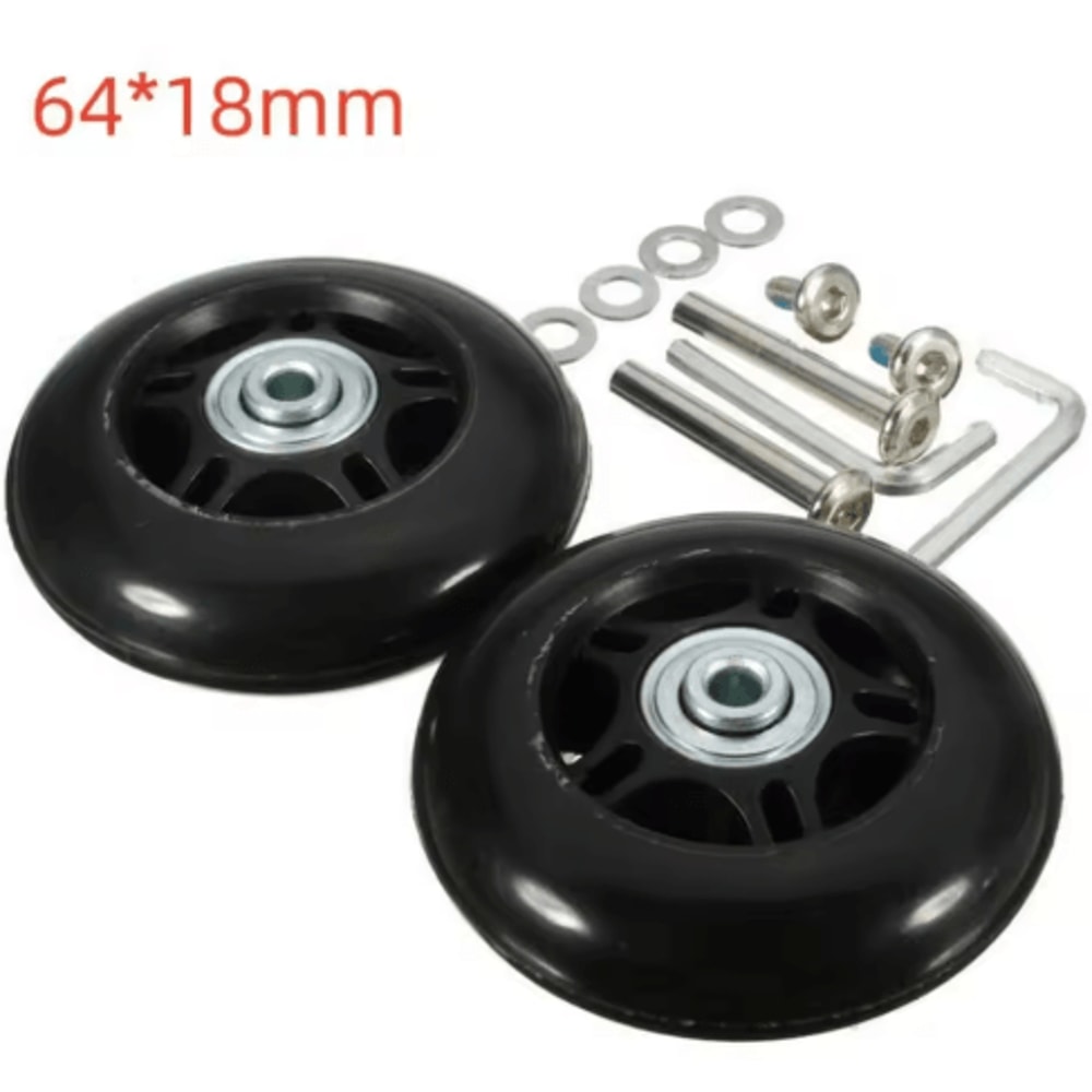 Silent Replacement Luggage Wheels Repair Kit With Axles Screws 6