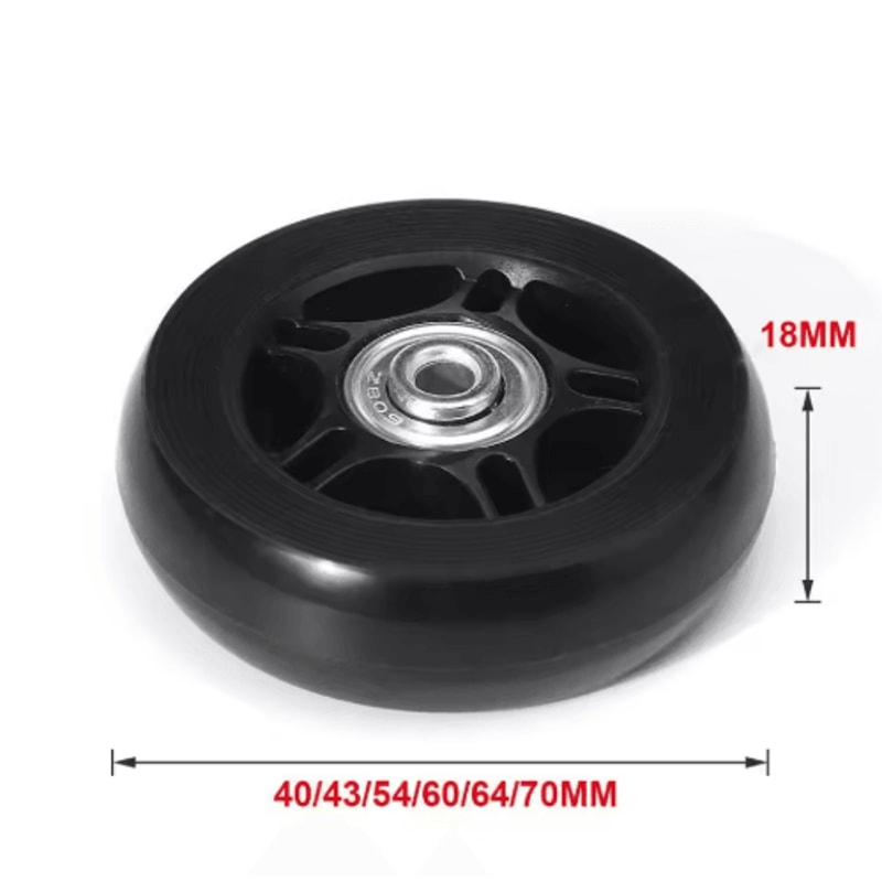 Silent Replacement Luggage Wheels Repair Kit With Axles Screws 7