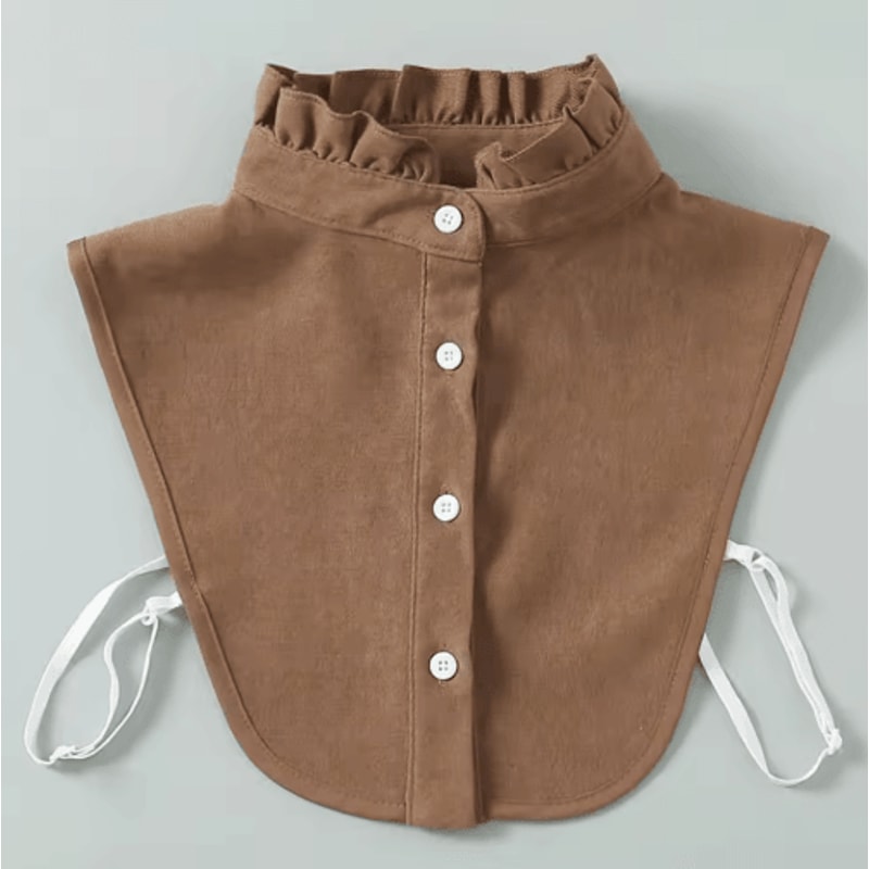 Vintage Detachable Fake Collar Blouse For Elegant Layered Styling 1