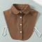 Vintage Detachable Fake Collar Blouse For Elegant Layered Styling 2