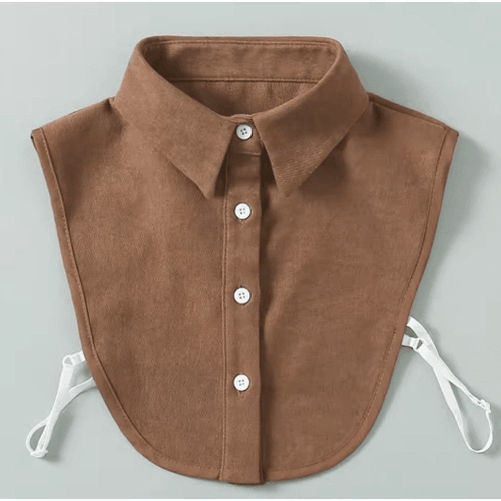 Vintage Detachable Fake Collar Blouse For Elegant Layered Styling 3