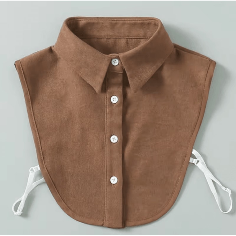 Vintage Detachable Fake Collar Blouse For Elegant Layered Styling 3