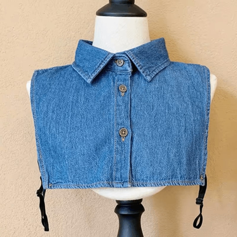 Vintage Detachable Fake Collar Blouse For Elegant Layered Styling 4