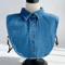 Vintage Detachable Fake Collar Blouse For Elegant Layered Styling 6