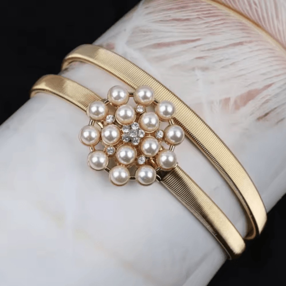 Luxury Elastic Gold Chain Waist Belt For Elegant Womens Fashion 2