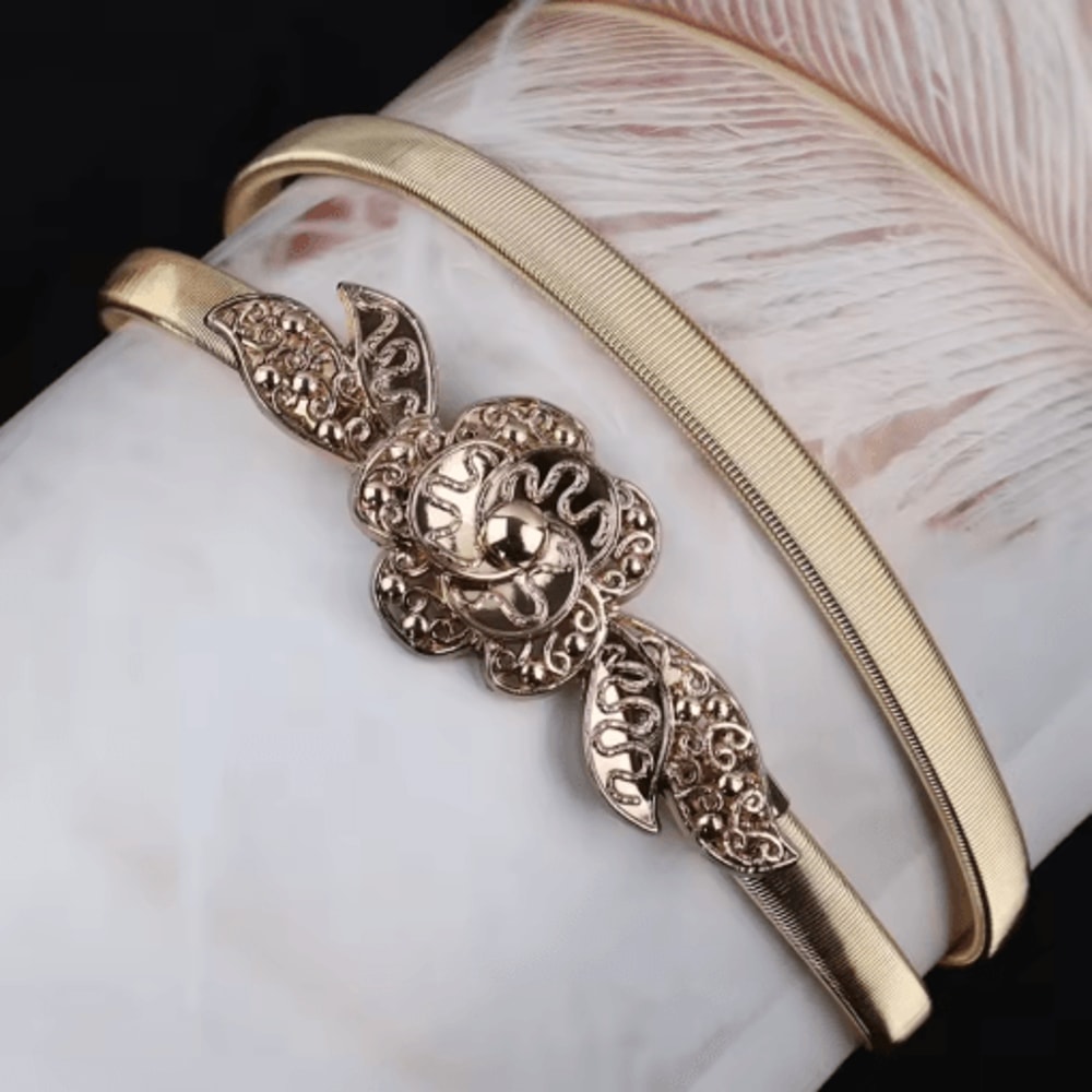 Luxury Elastic Gold Chain Waist Belt For Elegant Womens Fashion 3