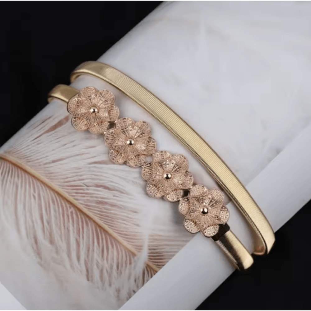 Luxury Elastic Gold Chain Waist Belt For Elegant Womens Fashion 0
