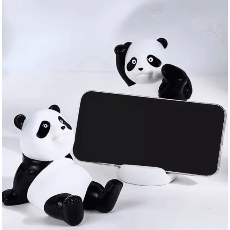 Modern Panda Phone Holder Figurine For Desk Home Decor 3