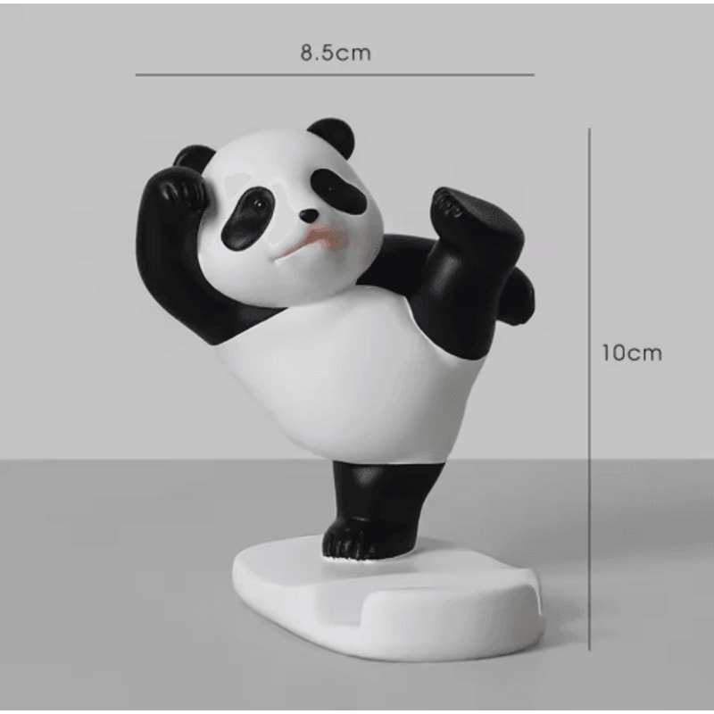 Modern Panda Phone Holder Figurine For Desk Home Decor 4