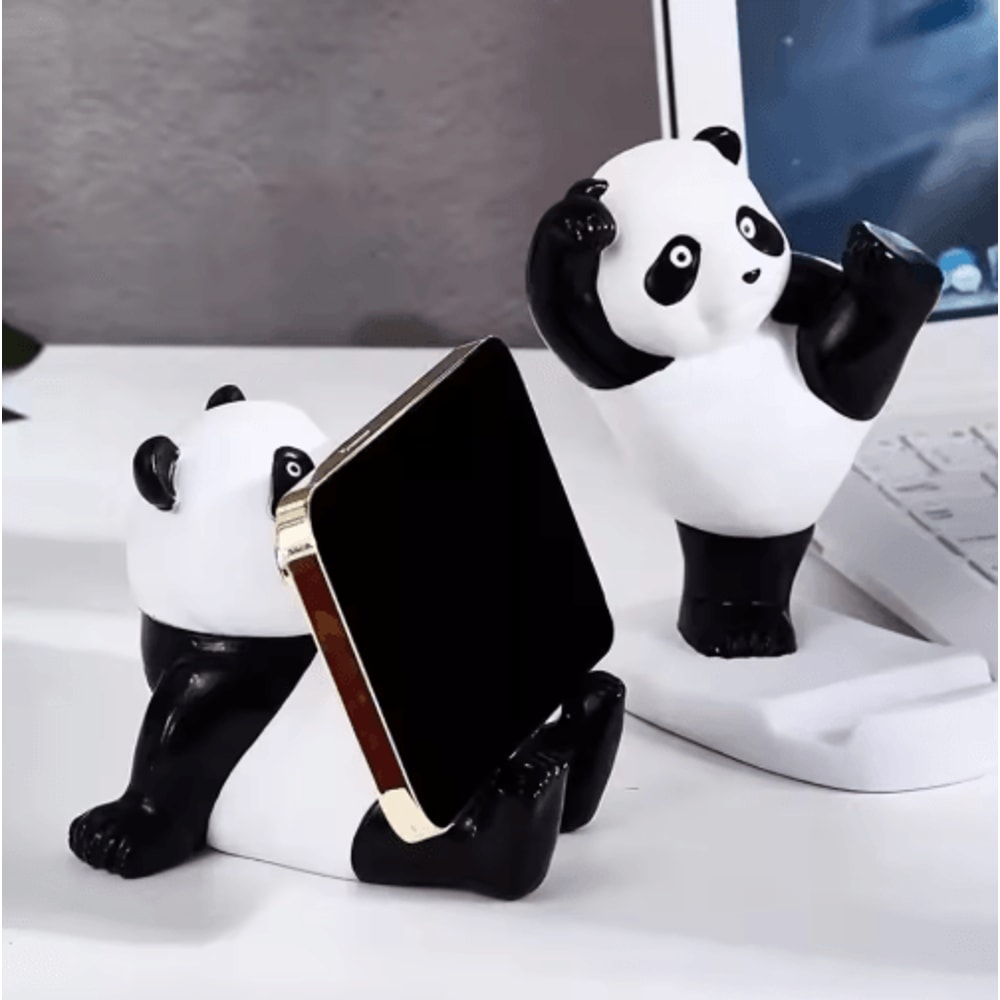 Modern Panda Phone Holder Figurine For Desk Home Decor 6