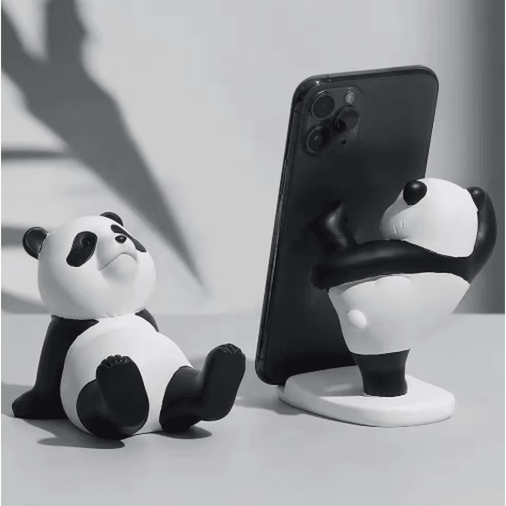 Modern Panda Phone Holder Figurine For Desk Home Decor 0