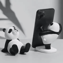 modern panda phone holder figurine for desk & home decor