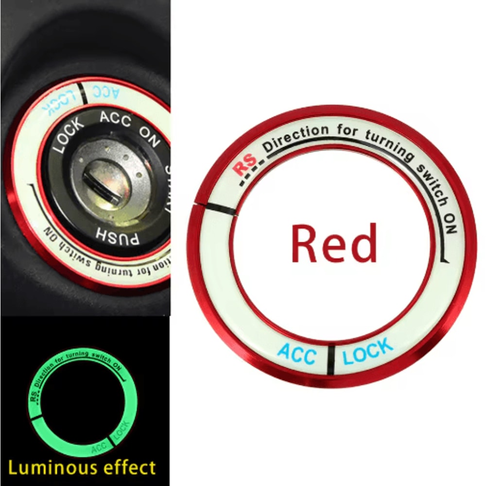 Luminous Alloy Car Ignition Switch Cover For Toyota Corolla Levin 1