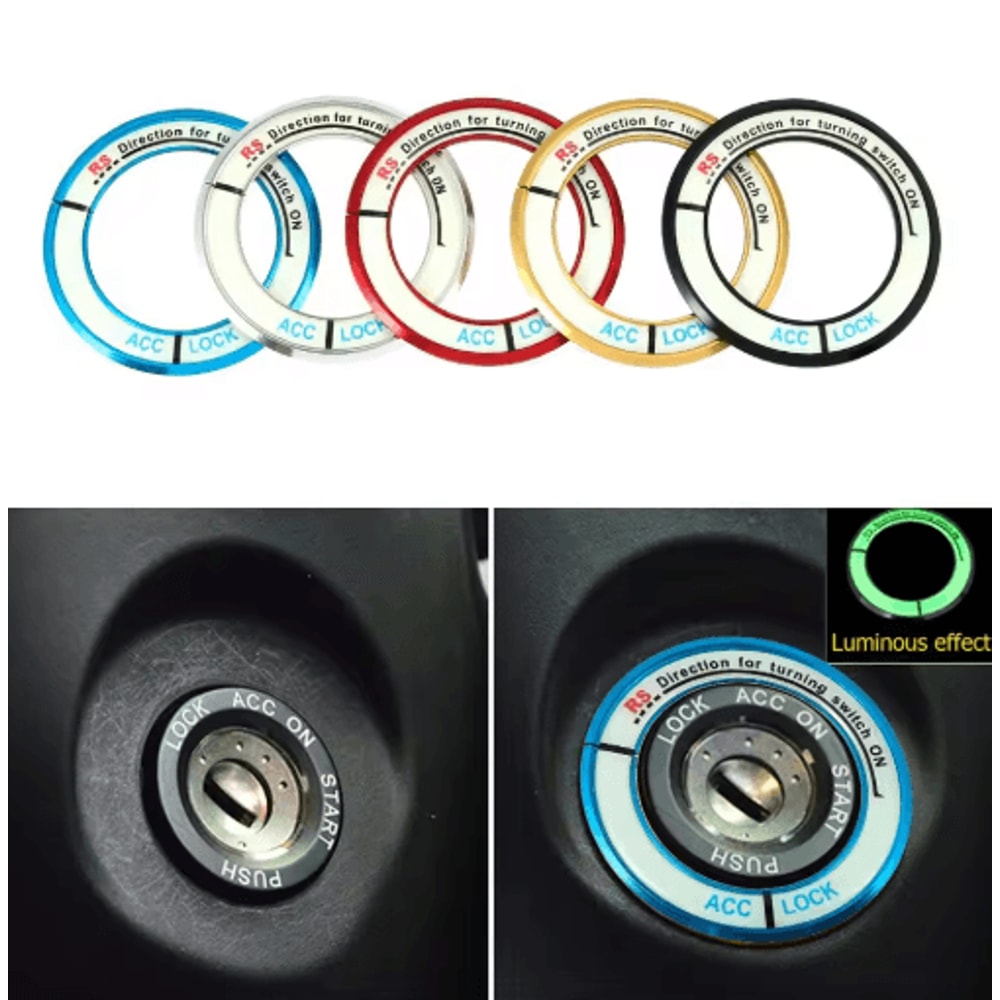 Luminous Alloy Car Ignition Switch Cover For Toyota Corolla Levin 0