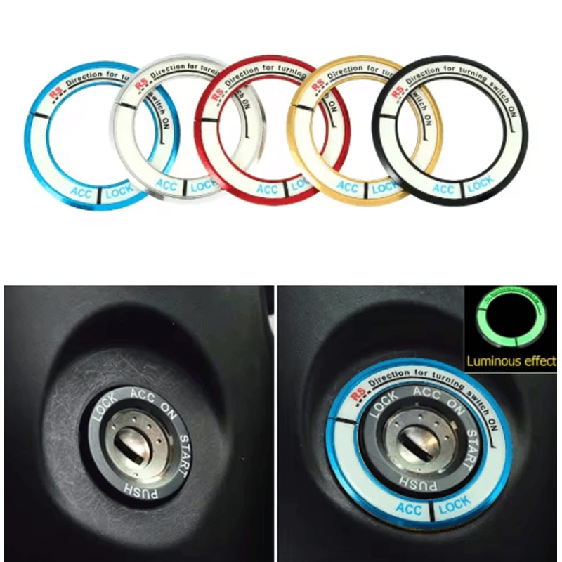 Luminous Alloy Car Ignition Switch Cover For Toyota Corolla Levin 0