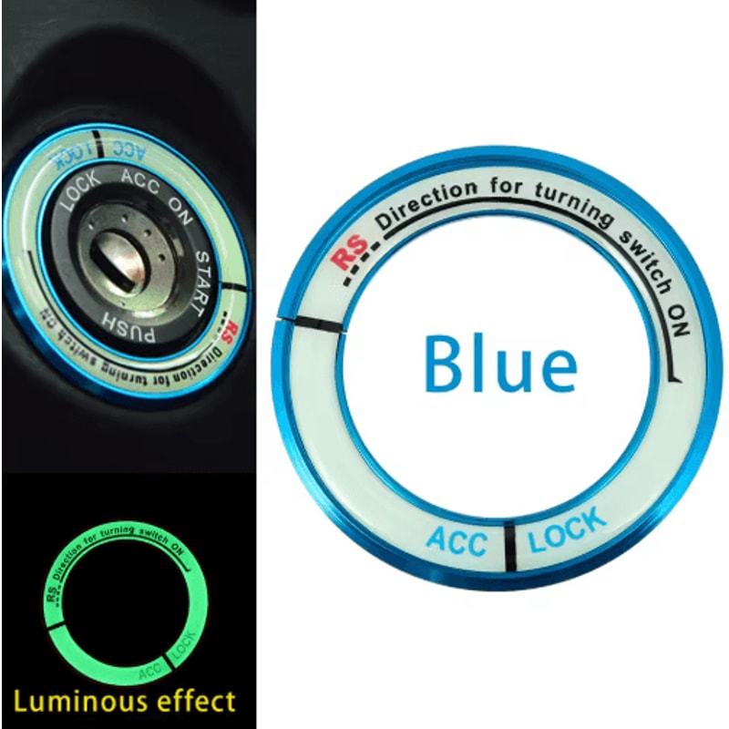 Luminous Alloy Car Ignition Switch Cover For Toyota Corolla Levin 2