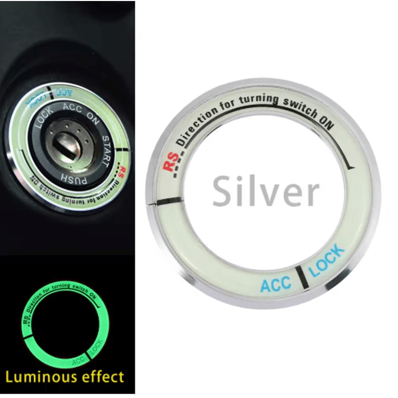 Luminous Alloy Car Ignition Switch Cover For Toyota Corolla Levin 5
