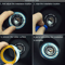 Luminous Alloy Car Ignition Switch Cover For Toyota Corolla Levin 9