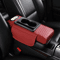 Universal PU Leather Car Armrest Cushion With Cup Holder Tissue Storage 2