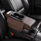 Universal PU Leather Car Armrest Cushion With Cup Holder Tissue Storage 3