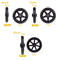 HeavyDuty Solid Wheelchair Front Caster Replacement Wheel 11
