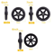 HeavyDuty Solid Wheelchair Front Caster Replacement Wheel 11
