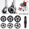 HeavyDuty Solid Wheelchair Front Caster Replacement Wheel 0