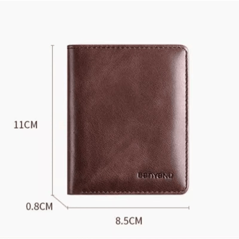Vintage RFID Leather Mini Wallet For Men With Money Clip 4