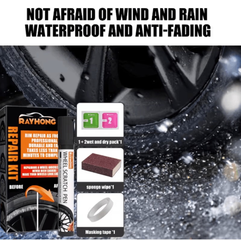 Portable Alloy Wheel Scratch Repair Kit For Car Rim TouchUps 4